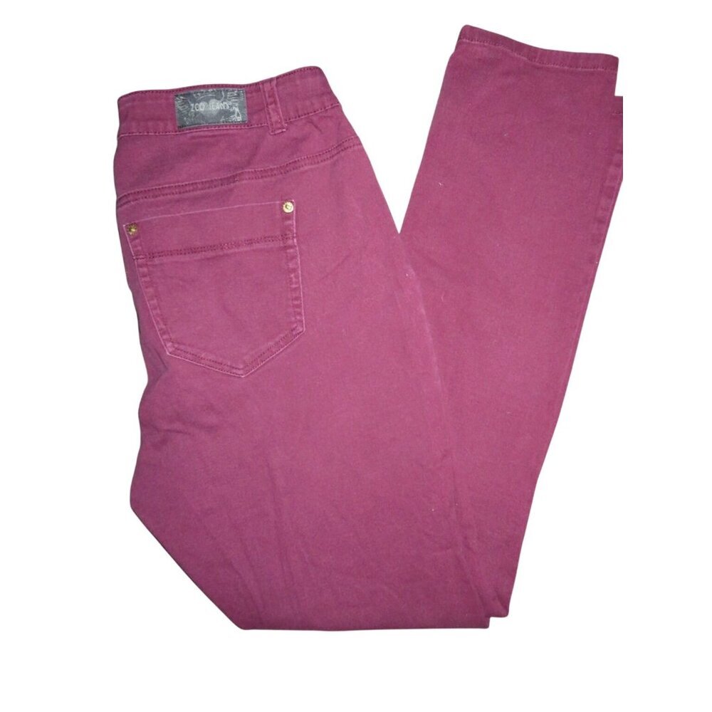 ZOO Fuchsia Denim Jeans High Waist size 16 inseam 28.5